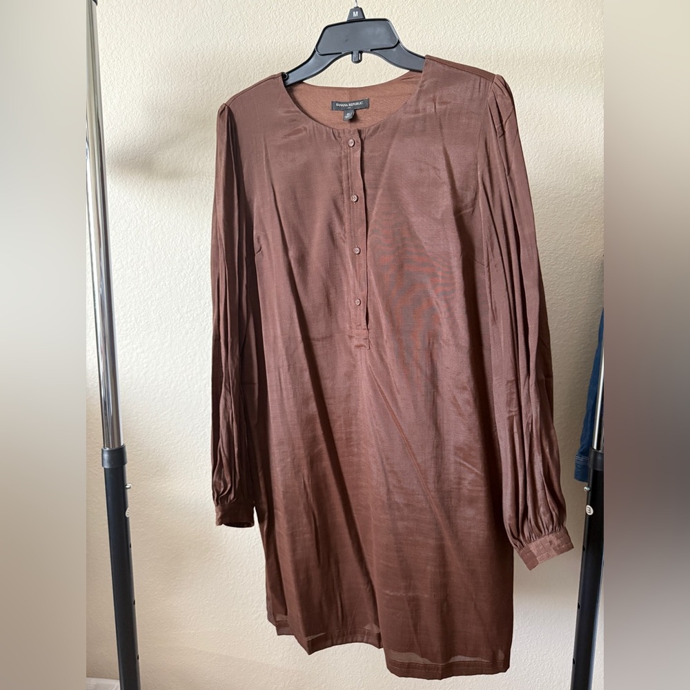 Chic brown women’s shift dress